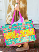 Load image into Gallery viewer, Tote Turquoise Carry All