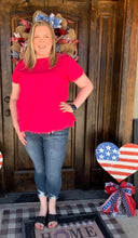 Load image into Gallery viewer, Hot Pink Linen Top XL