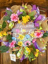 Load image into Gallery viewer, Wreath Mesh Spring Florals