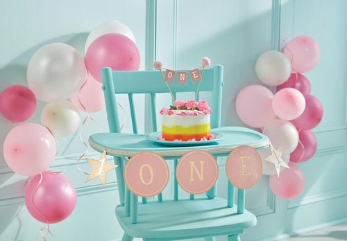 Pink Cake Topper & Banner