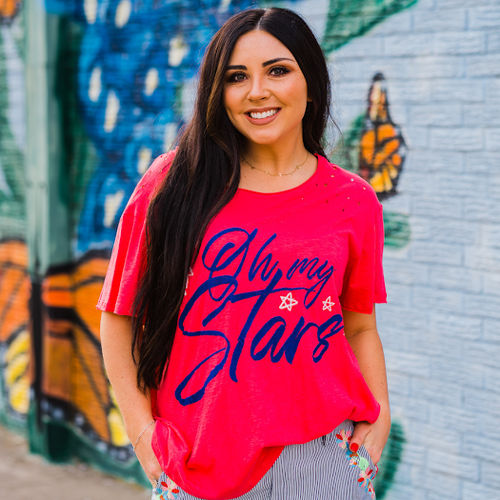 Seeing Stars Red Tee
