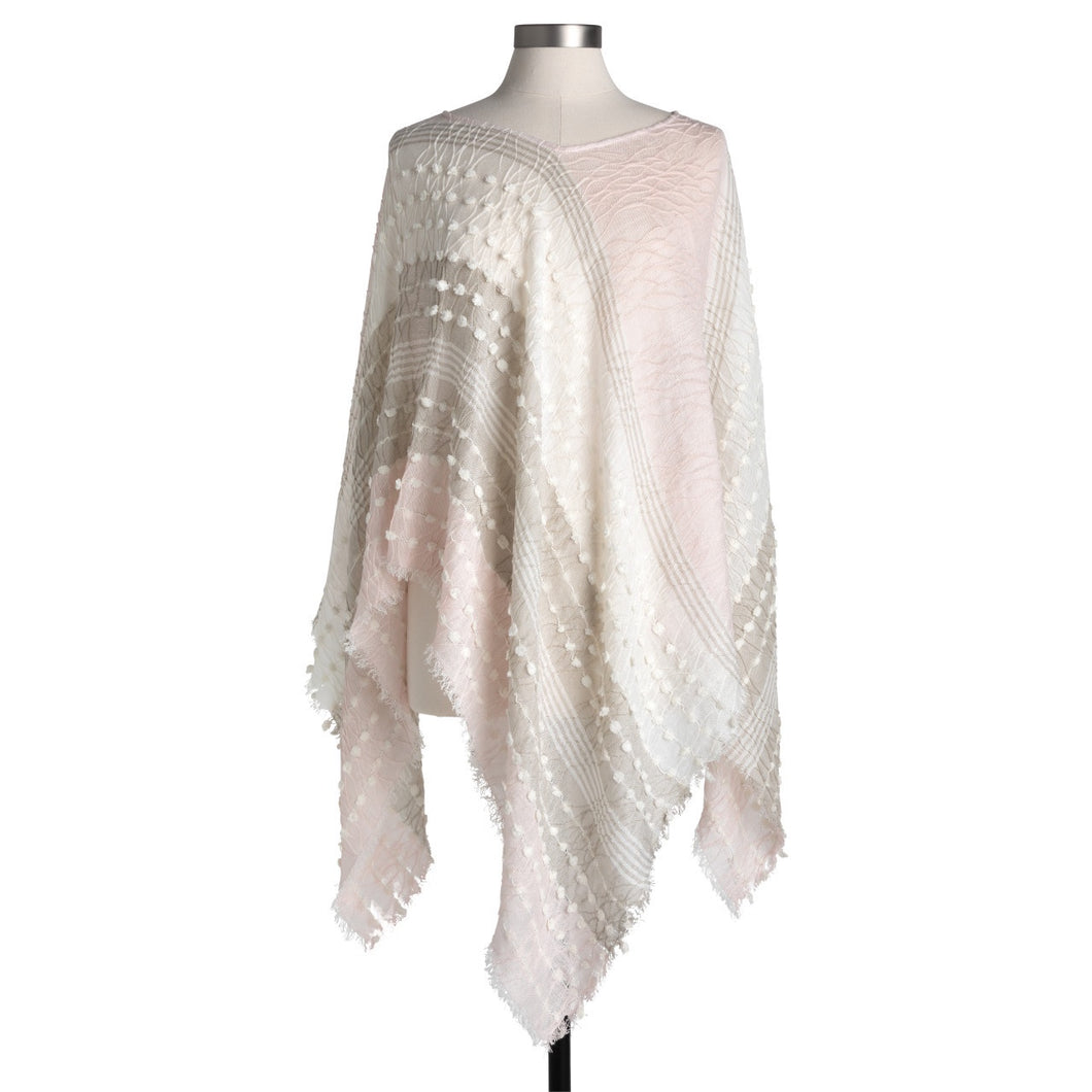 Textured Poncho Blush